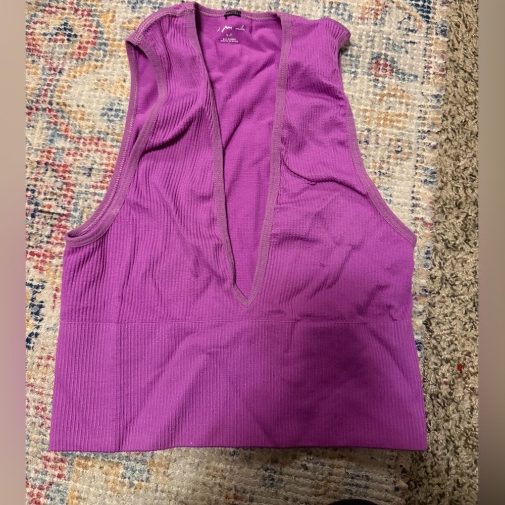 Urban Outfitters Purple Ribbed Top